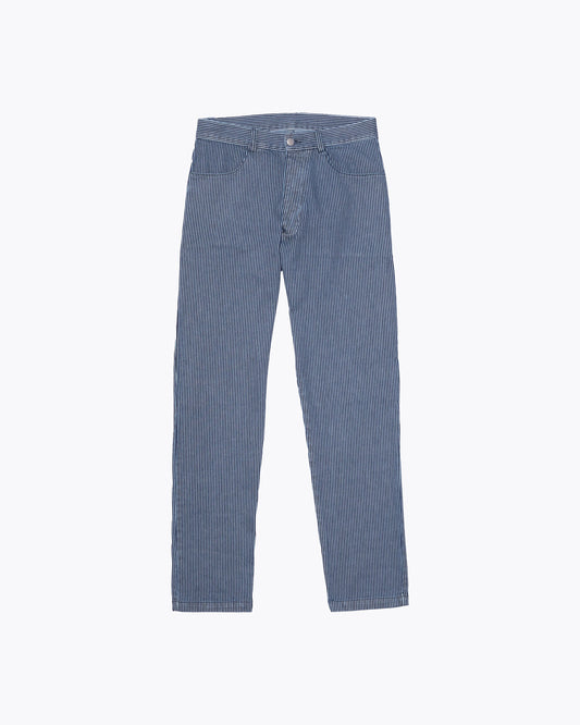 Alex Crane - ALEX CRANE DENIM CHAM PANTS IN INDIGO LINES - Rent With Thred