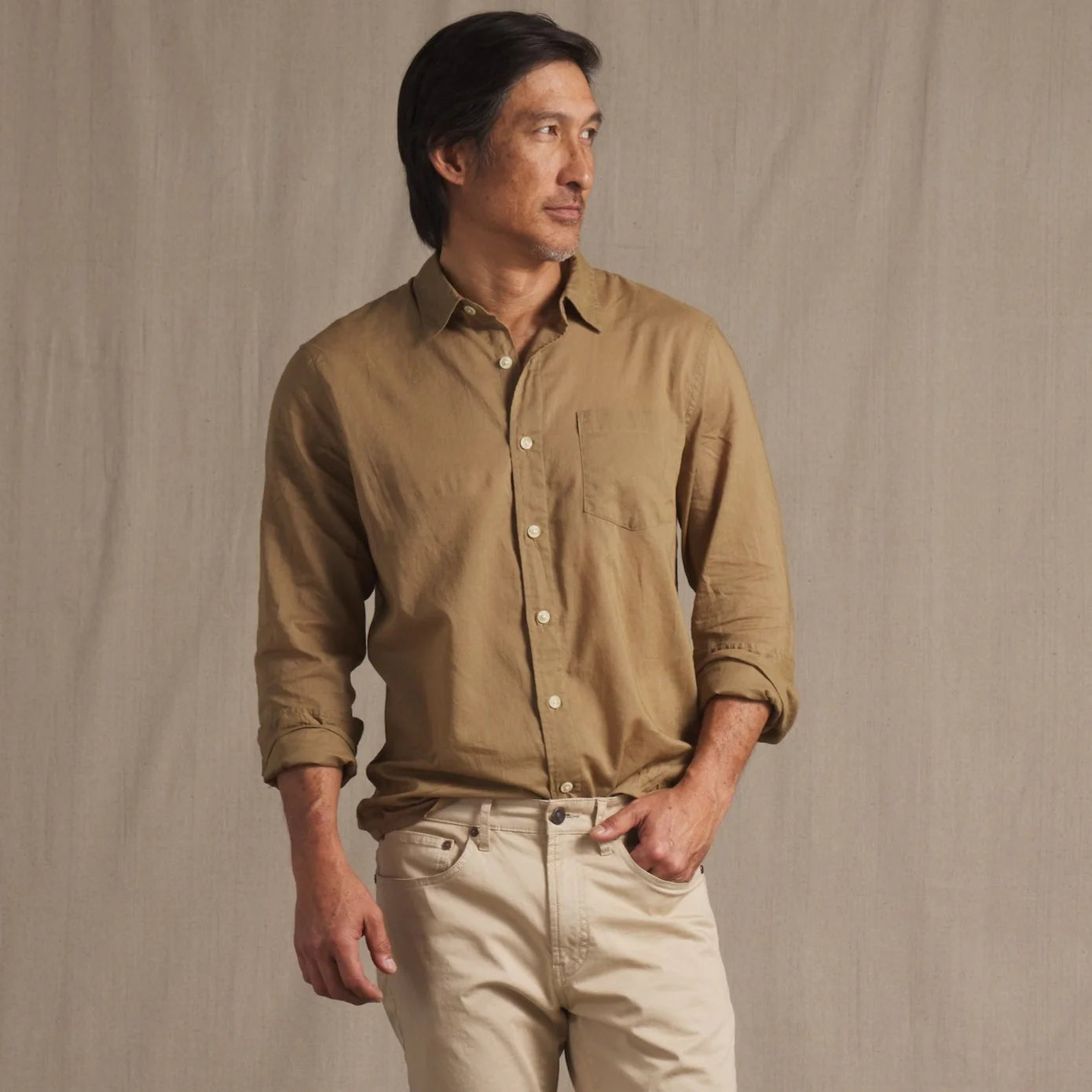 Grayers - GRAYERS PORTOFINO POPLIN SHIRT IN ERMINE - Rent With Thred