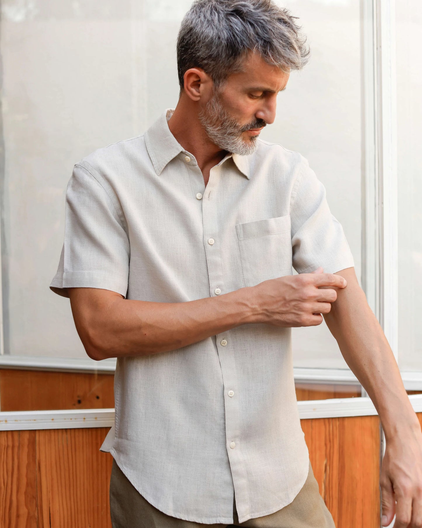 ALEX CRANE OLA SHIRT IN BONE