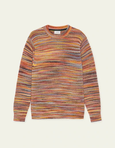 Les Deux Space Rib Crewneck Knit In Multicolor