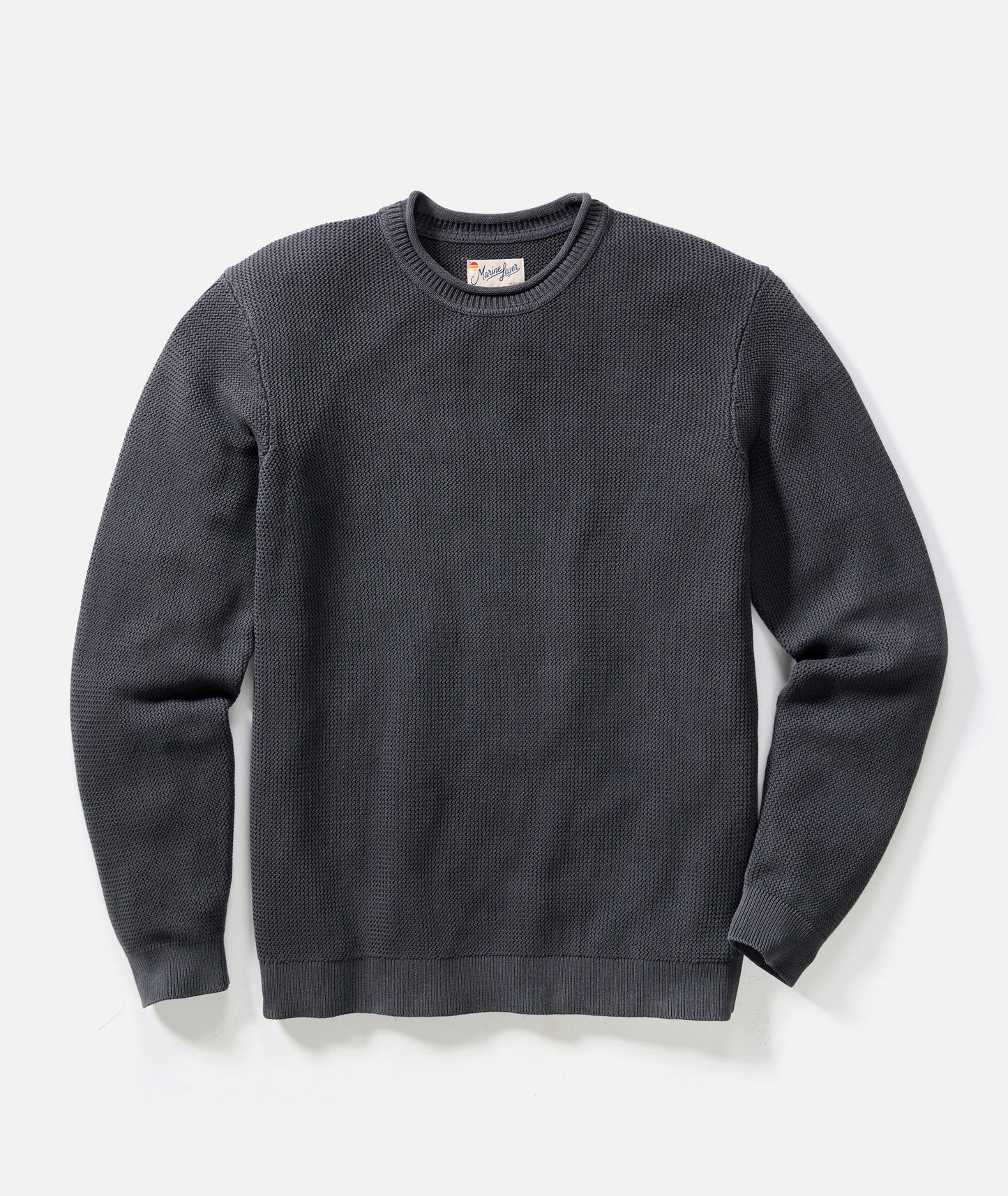 MARINE LAYER NOAH ROLL NECK SWEATER IN MOOD INDIGO