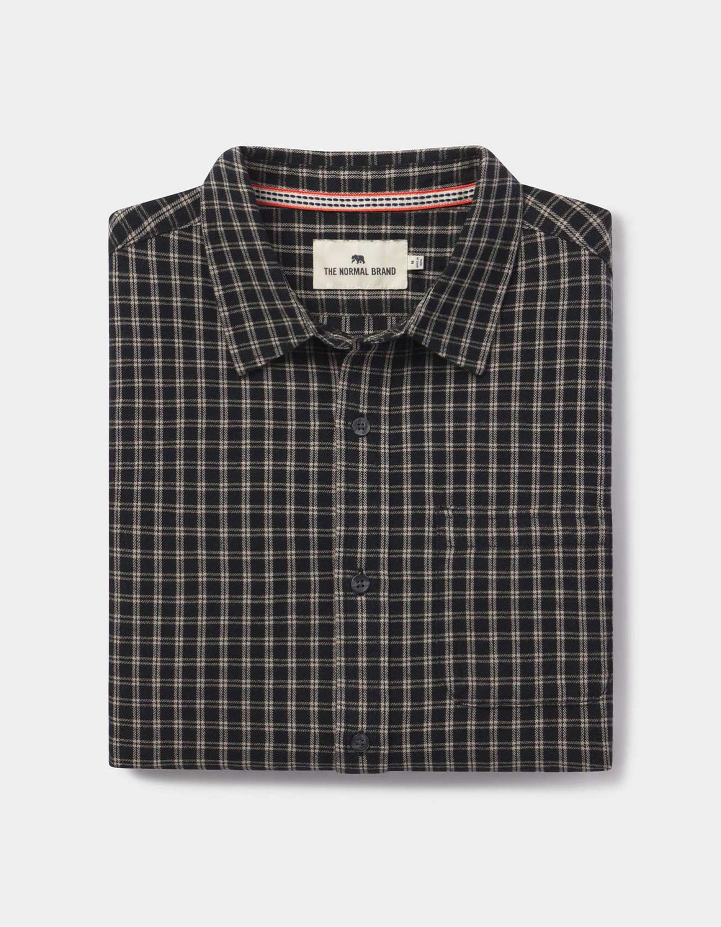 The Normal Brand - THE NORMAL BRAND NIKKO CLASSIC BUTTON UP SHIRT IN BLACK PLAID - Rent With Thred