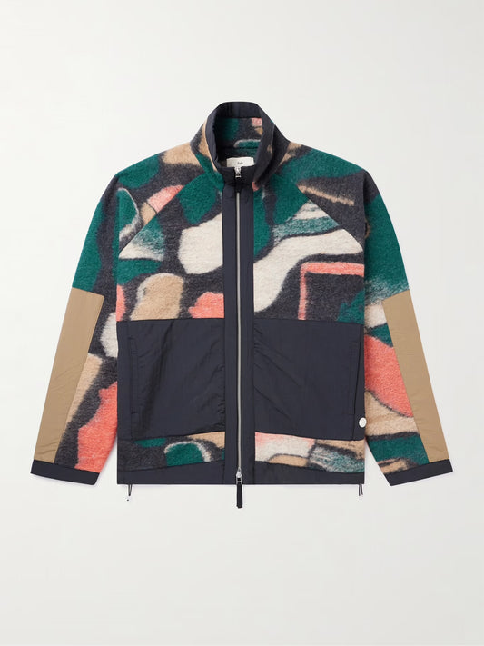 Folk - FOLK + TOM HAMMICK SIGNAL SHELL-TRIMMED WOOL-BLEND JACKET IN BLACK - Rent With Thred