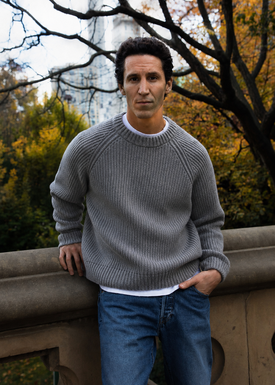 YELLOW LABEL CO. CHUNKY KNIT IN DARK GREY