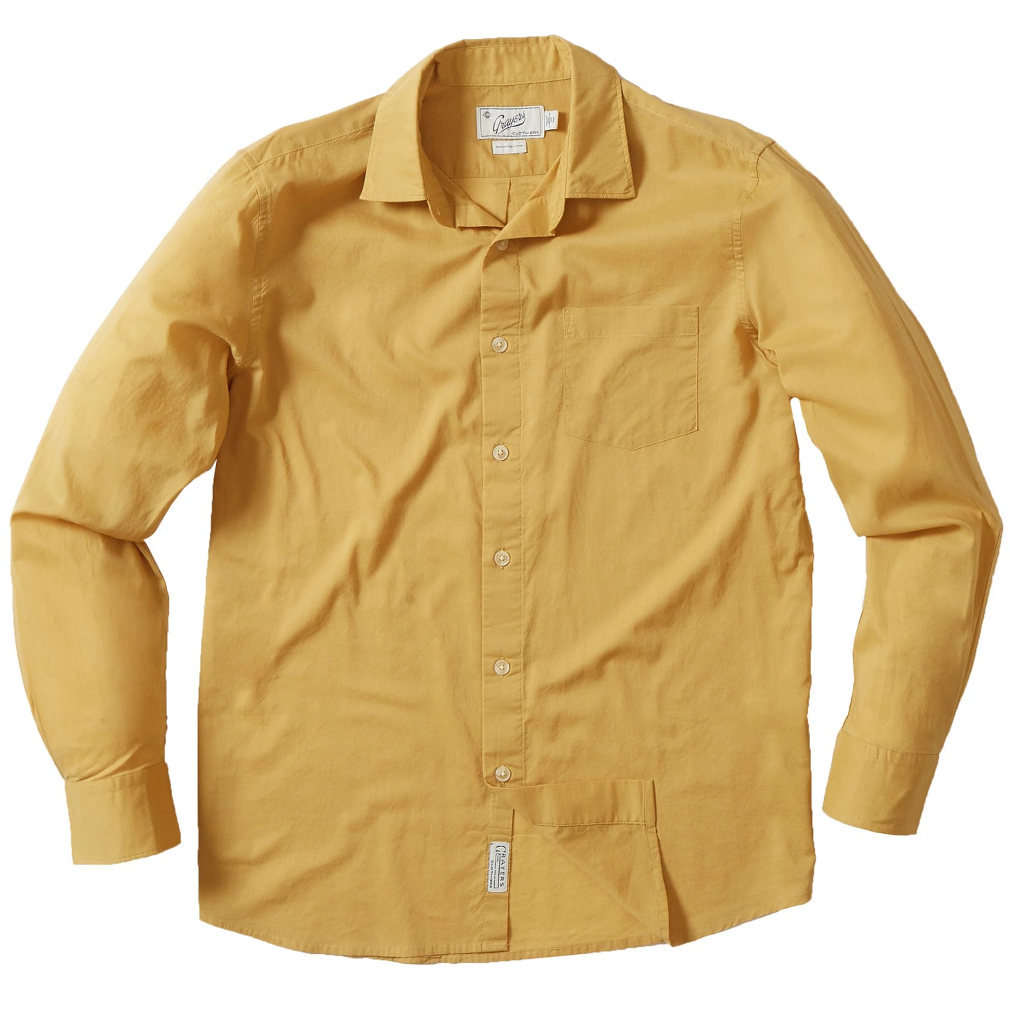 Grayers - GRAYERS PORTOFINO POPLIN SHIRT IN CURRY - Rent With Thred