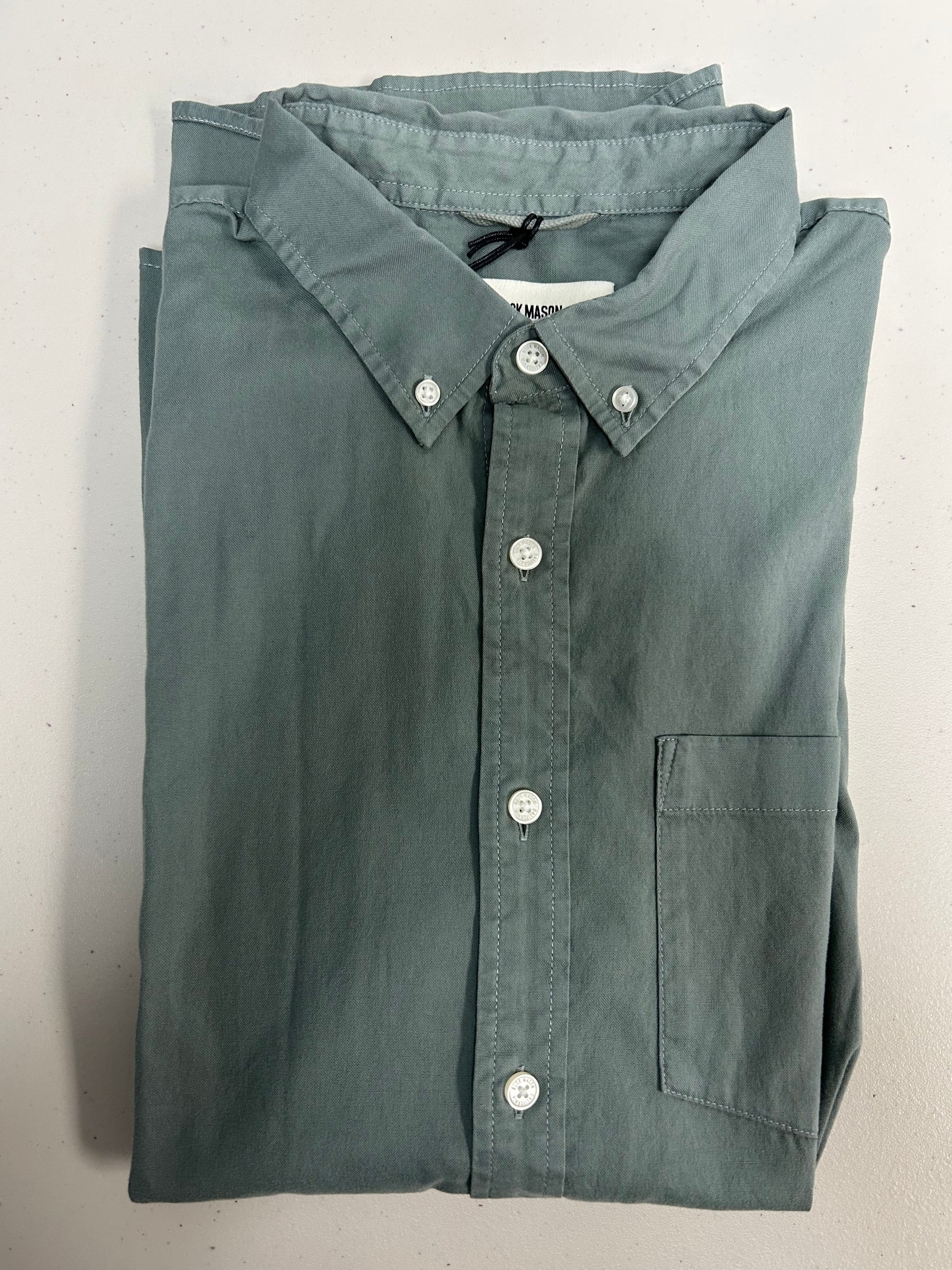 Buck Mason - BUCK MASON CALIFORNIA OXFORD ONE POCKET BD SHIRT IN LAKE - Rent With Thred