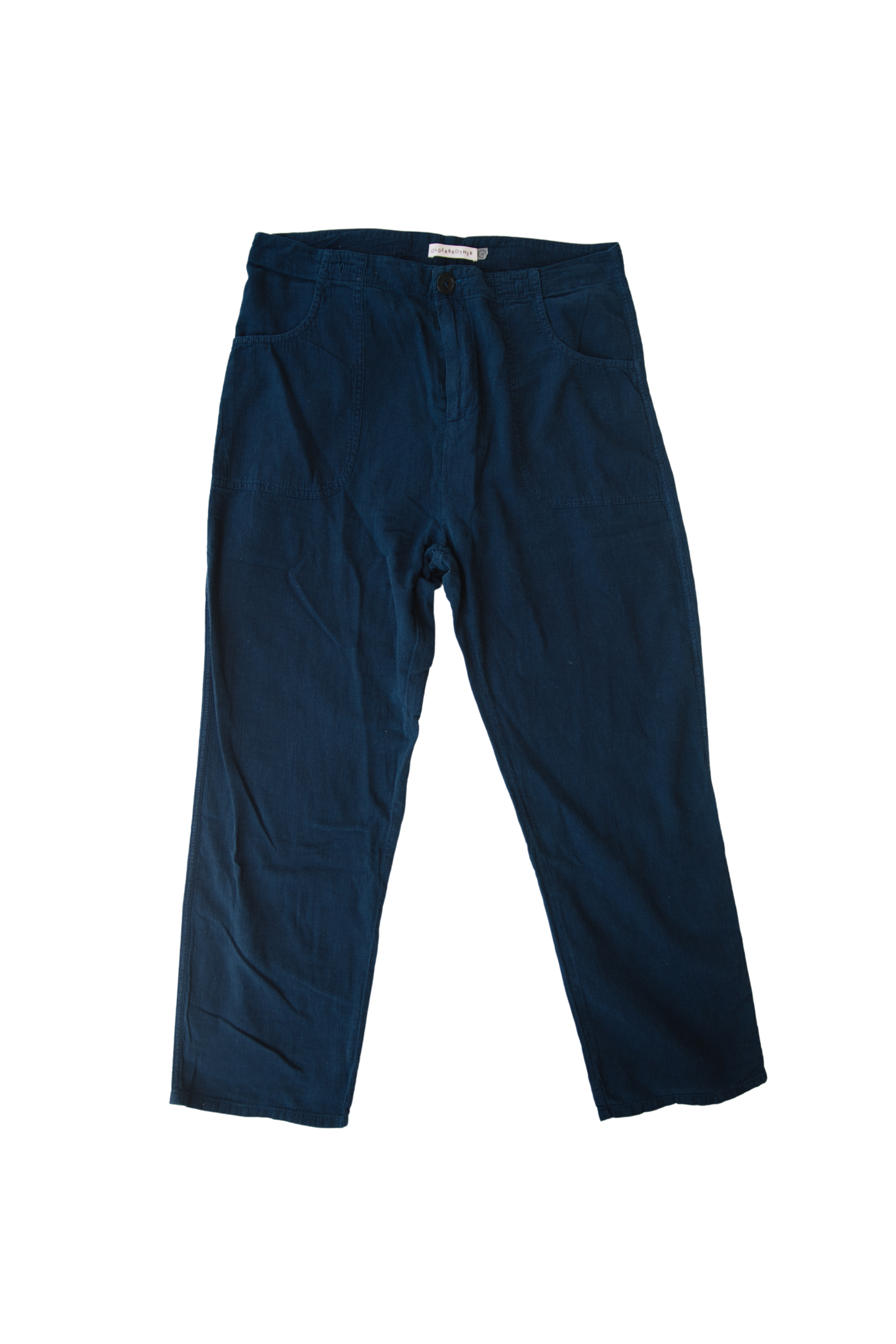 Olderbrother - OLDERBROTHER LINEN UTILITY PANT IN INDIGO - Rent With Thred