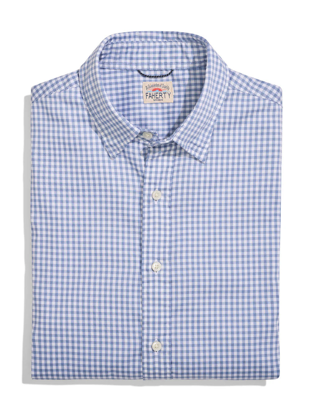 Faherty - FAHERTY THE MOVEMENT SHIRT IN LIGHT BLUE GINGHAM - Rent With Thred