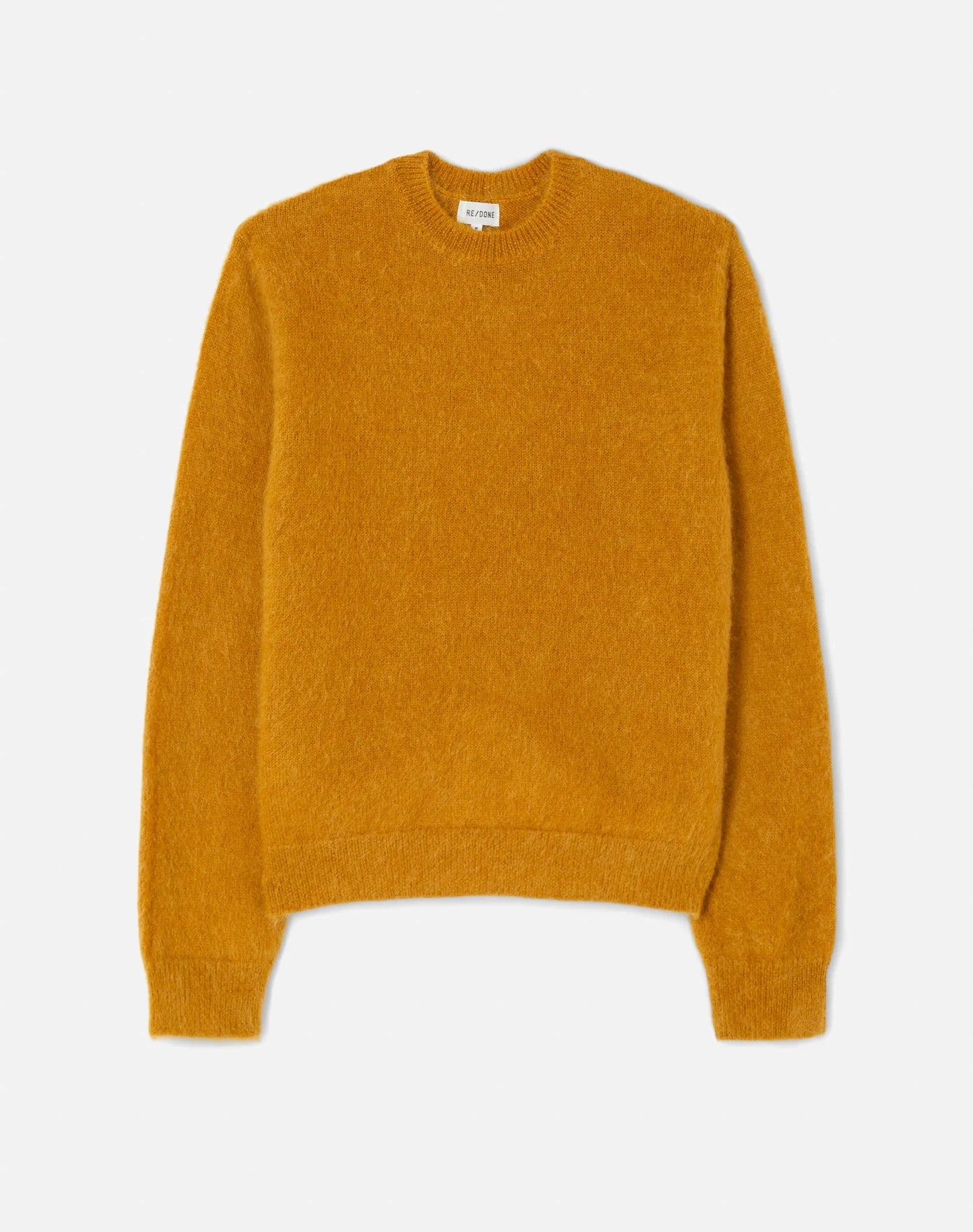 RE/DONE - RE/DONE CLASSIC CREW SWEATER IN MUSTARD - Rent With Thred