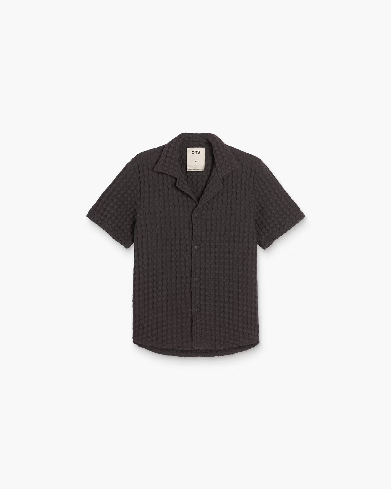 OAS CUBA WAFFLE SHIRT IN NEARLY BLACK