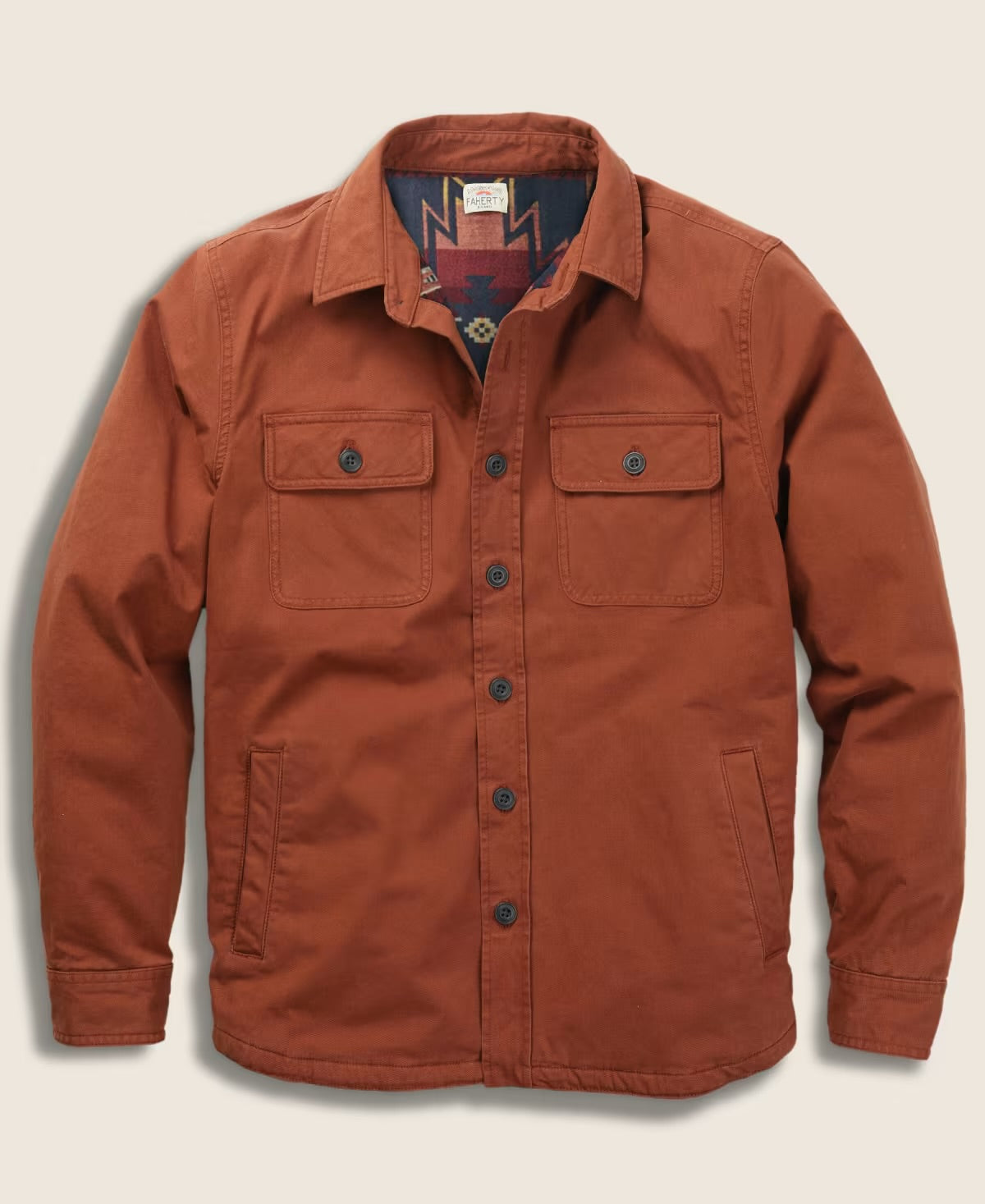 Faherty - FAHERTY DOUG GOOD FEATHER STRETCH BLANKET LINED CPO IN DARK CHESTNUT - Rent With Thred
