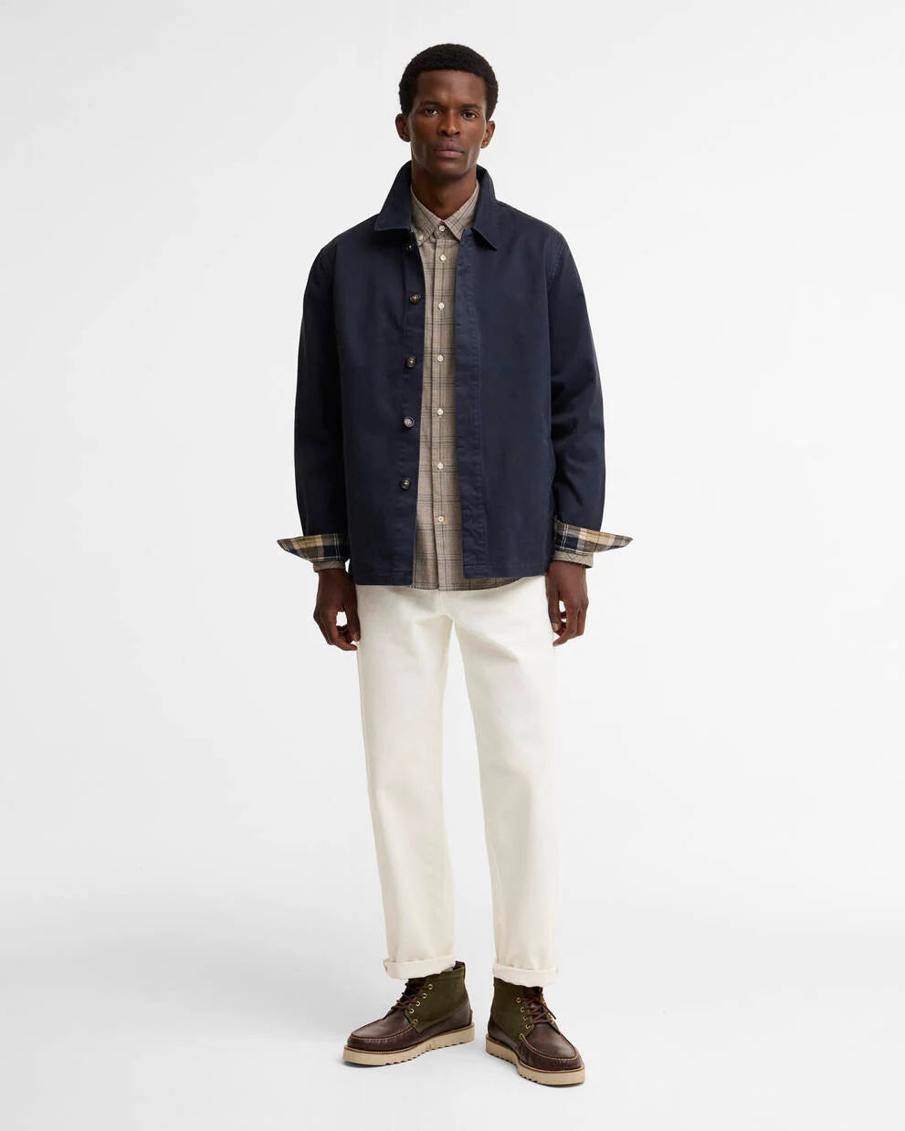 BARBOUR YORKLANE TWILL OVERSHIRT IN DARK NAVY