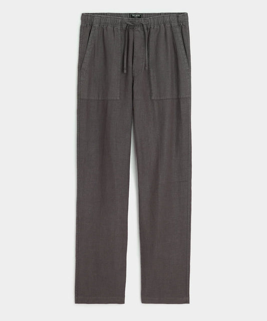 Todd Snyder - TODD SNYDER STRAIGHT FIT LINEN BEACH PANT IN WROUGHT IRON - Rent With Thred