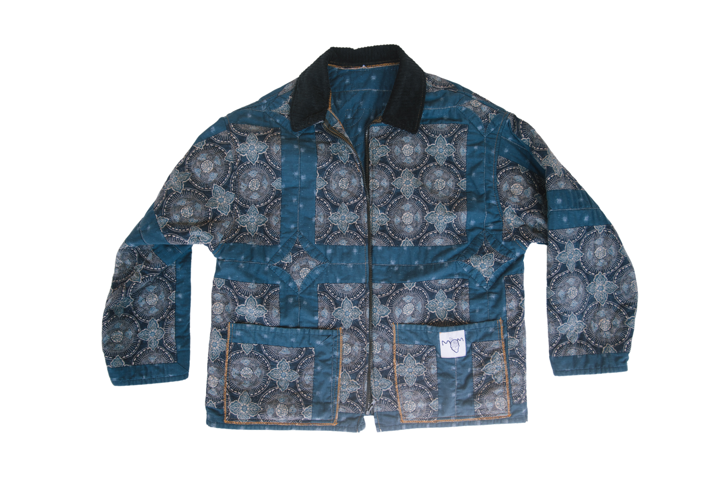 Angel Gentle - ANGEL GENTLE HANDMADE QUILT IN BLUE MANDALA - Rent With Thred