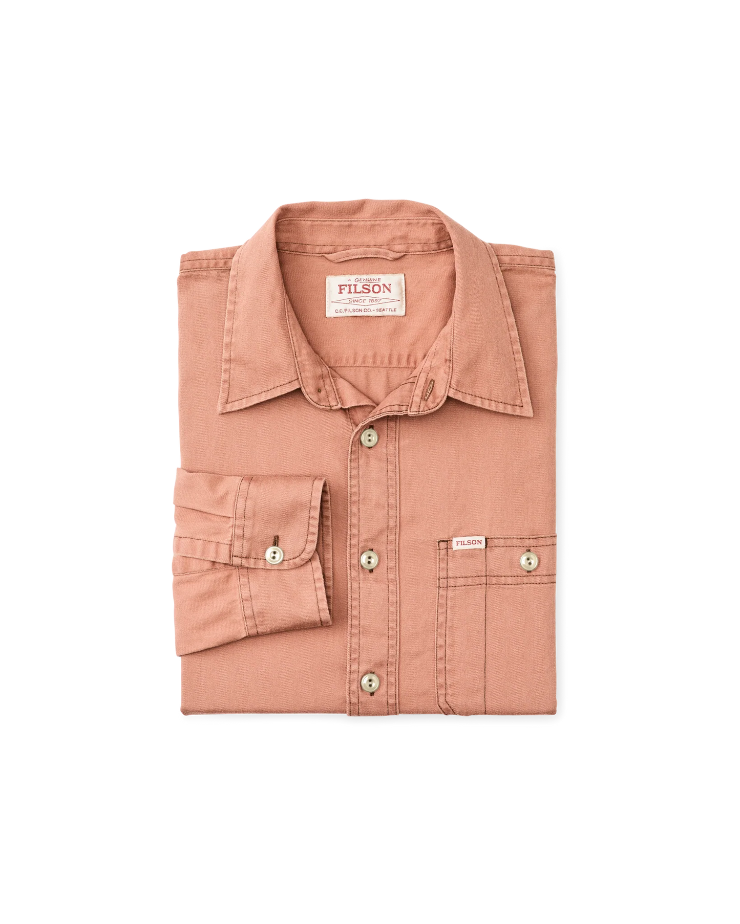 FILSON SHIPWRIGHT FINE TWILL SHIRT IN SUNBURN