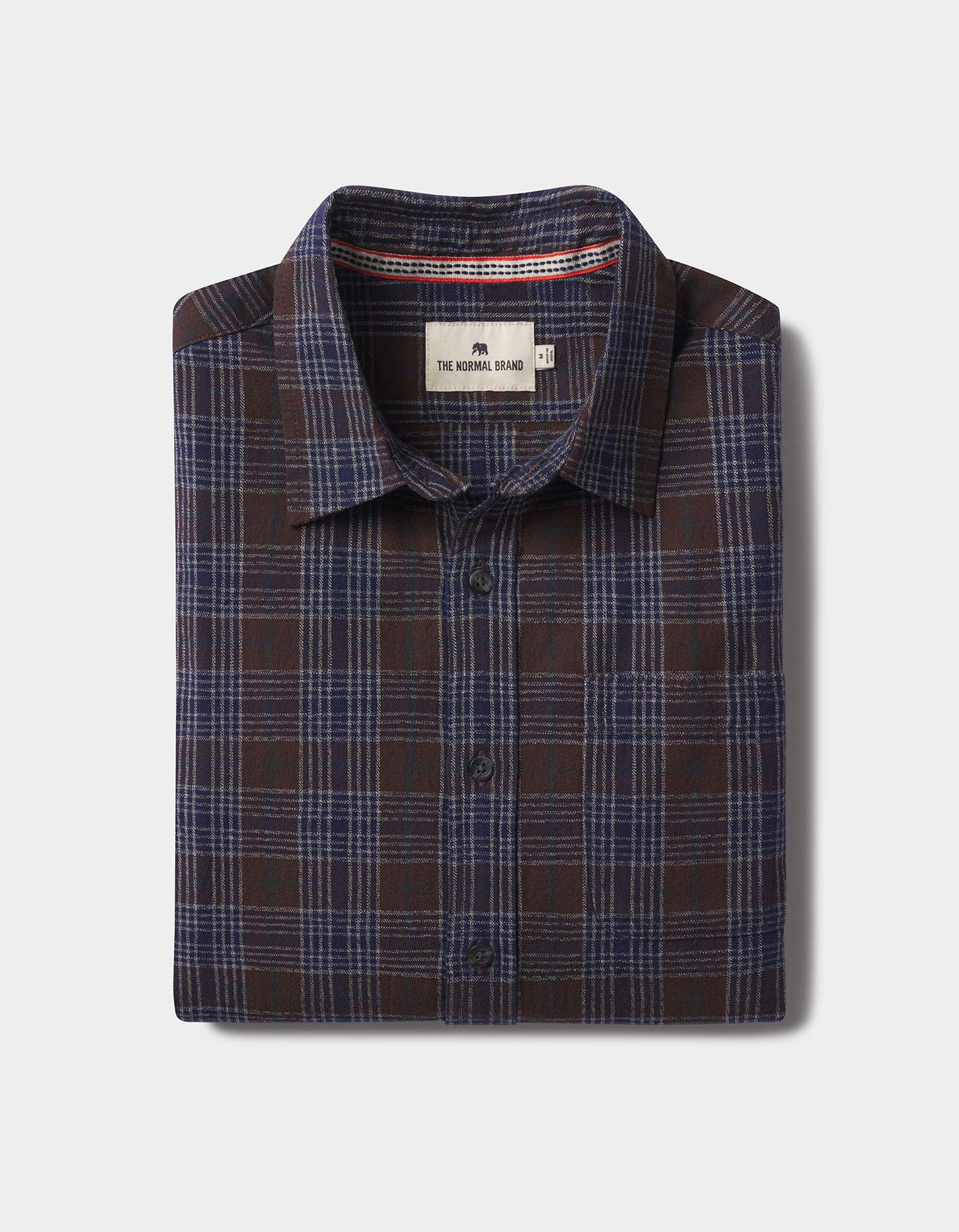 The Normal Brand - THE NORMAL BRAND NIKKO CLASSIC BUTTON UP SHIRT IN BROWN PLAID - Rent With Thred