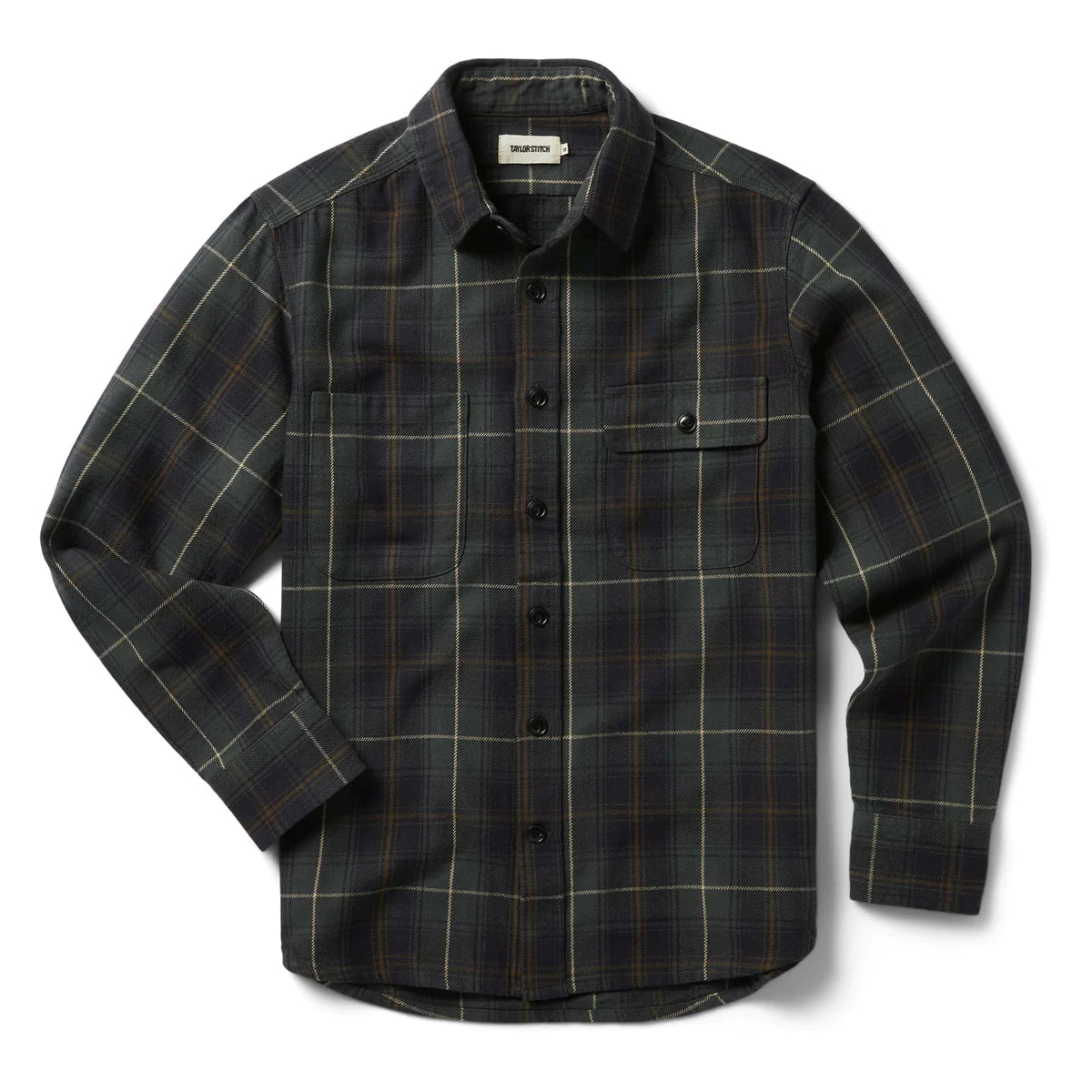 TAYLOR STITCH MOTO UTILITY SHIRT IN SHALE PLAID