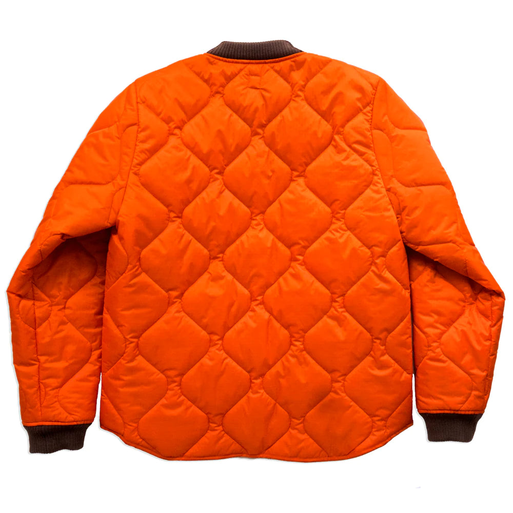 JANE MOTORCYCLES HUMBOLDT QUILTED LINER JACKET IN ORANGE