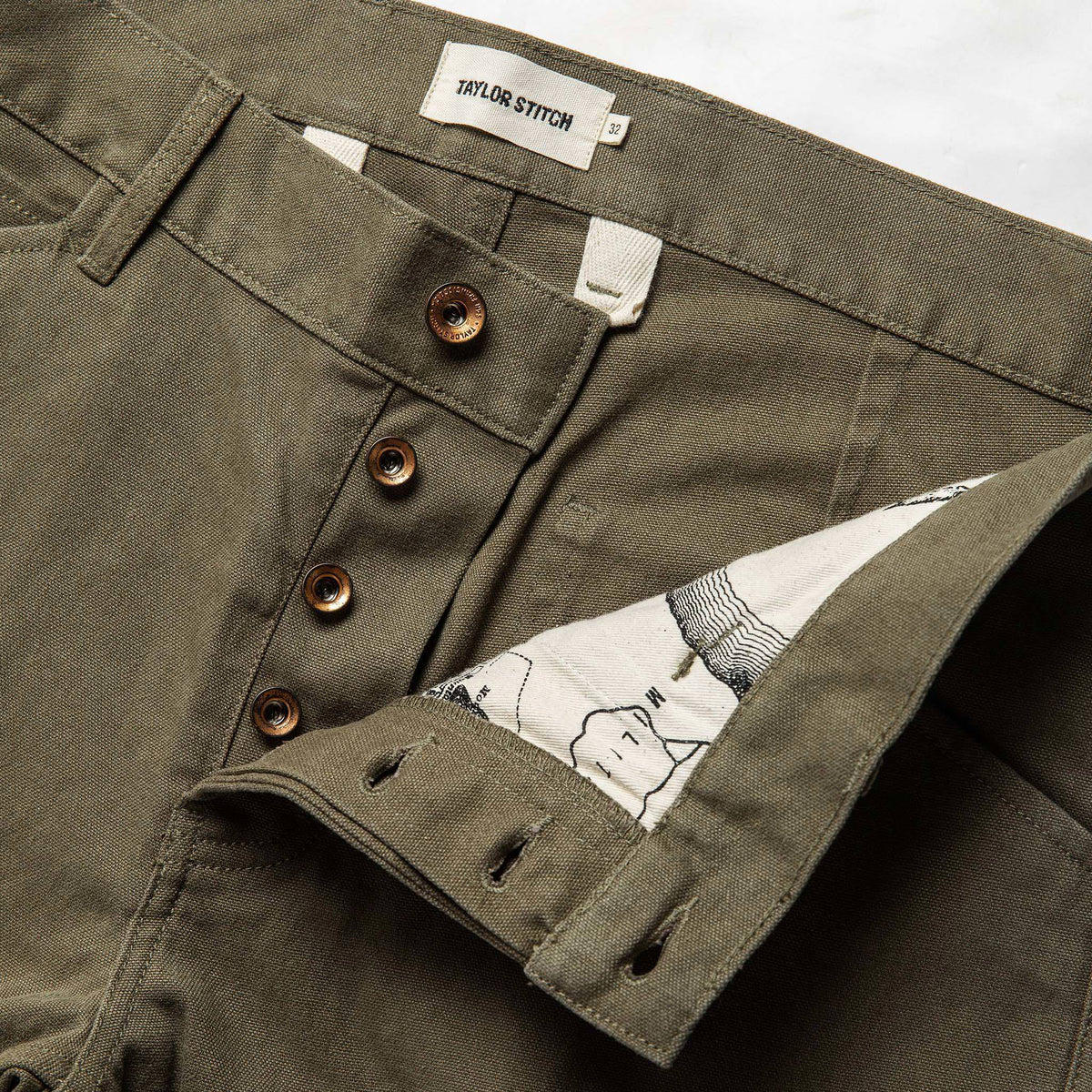 Taylor Stitch - TAYLOR STITCH THE CAMP PANT IN STONE BOSS DUCK - Rent With Thred