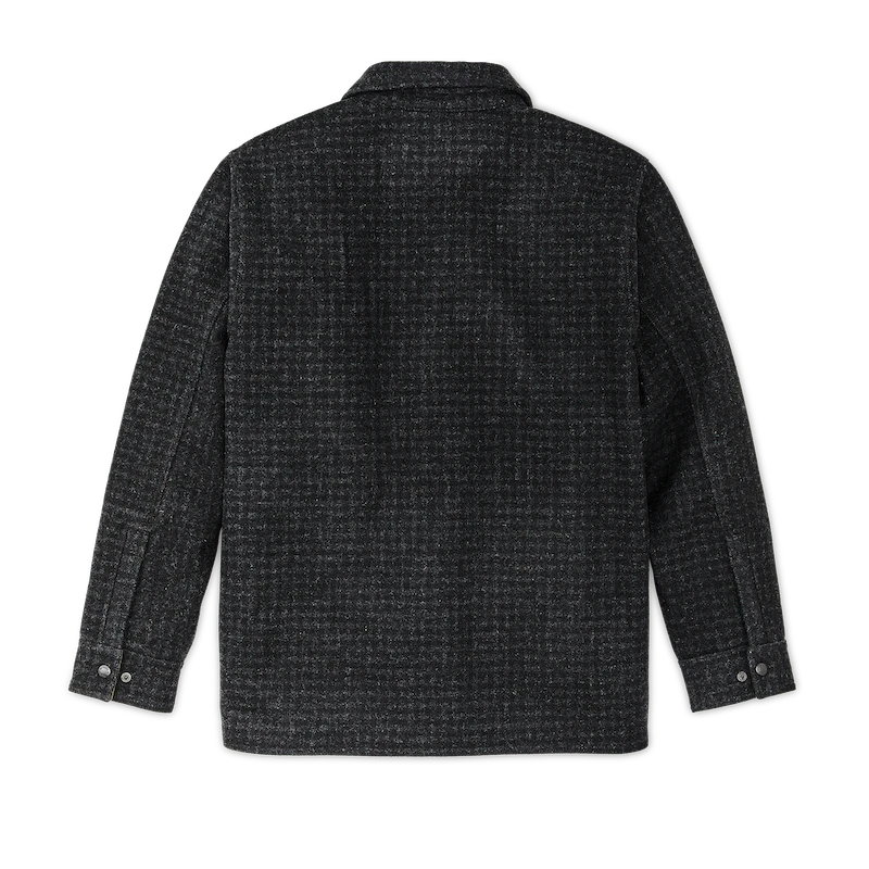 Filson - FILSON LINED MACKINAW WOOL JAC-SHIRT IN BLACK MARL / HEATHER CHECK - Rent With Thred