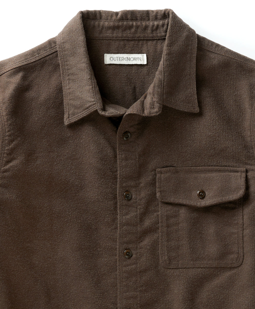 Outerknown - OUTERKNOWN TERRA NOVA MOLESKIN SHIRT IN JAVA - Rent With Thred