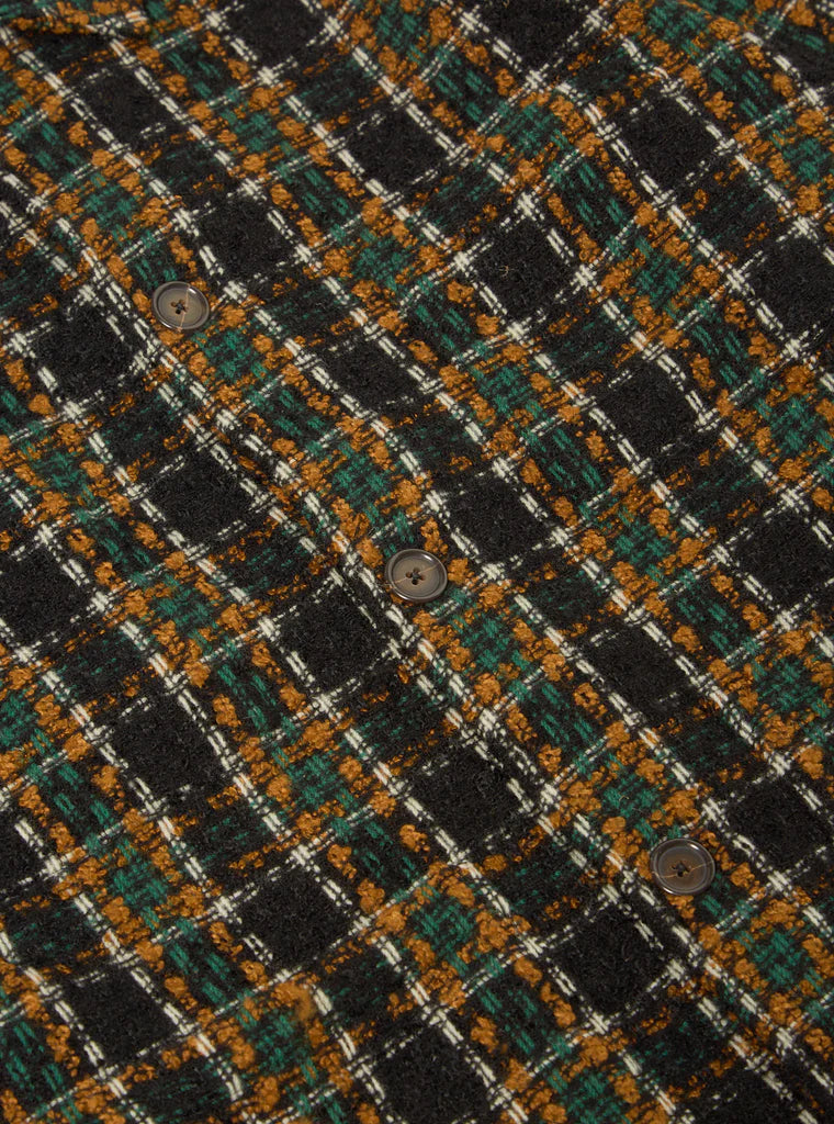 Universal Works - UNIVERSAL WORKS COVERALL JACKET IN CHARCOAL CRAZY CHECK WOOL MIX - Rent With Thred