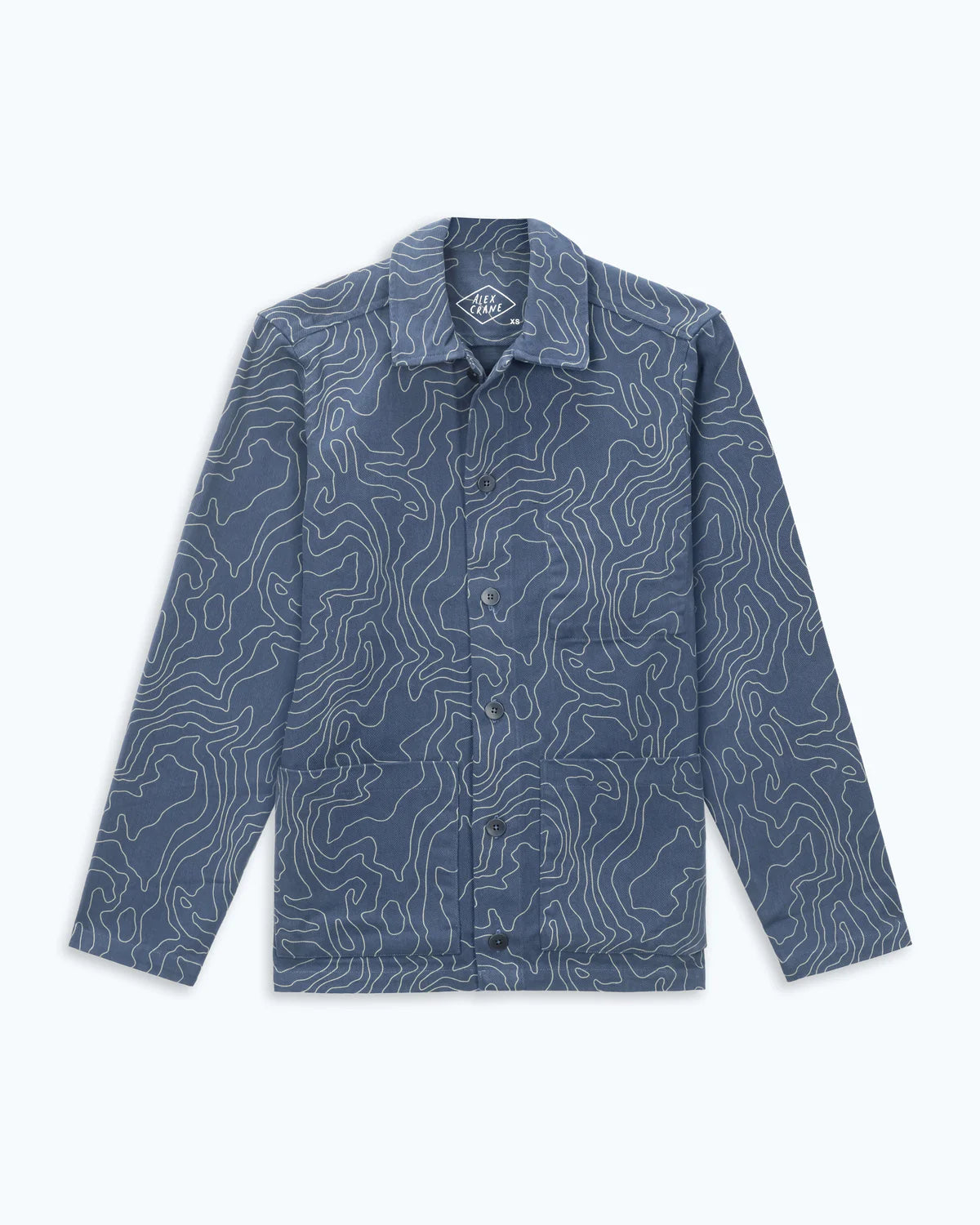ALEX CRANE CANVAS KITE JACKET IN RIVER MAP