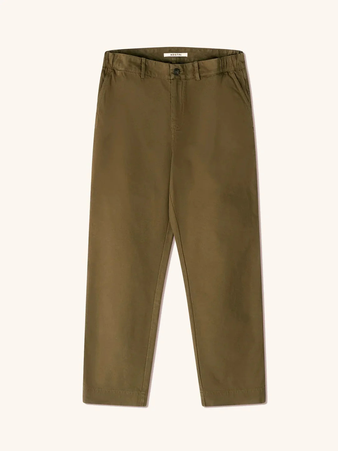 KESTIN ABERLOUR PANT IN OLIVE COTTON CANVAS