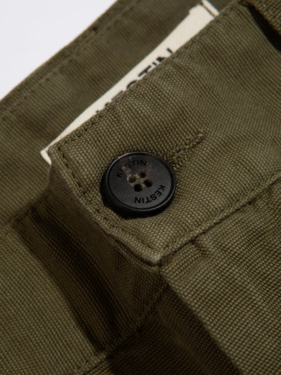 KESTIN ABERLOUR PANT IN OLIVE COTTON CANVAS