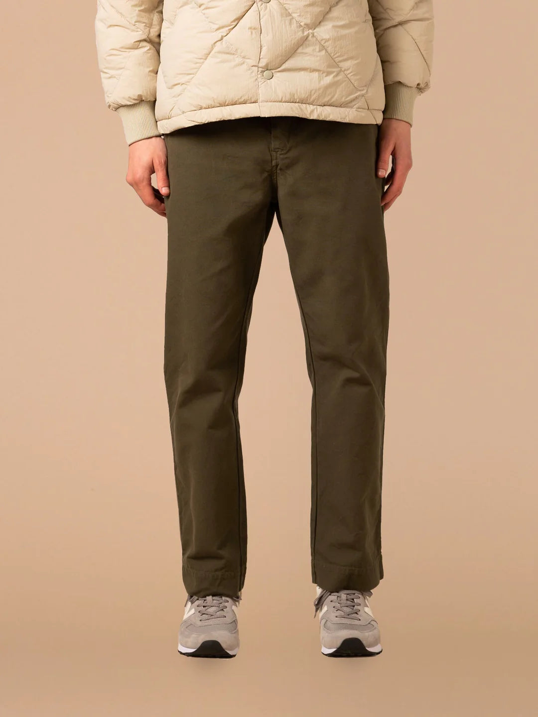 KESTIN ABERLOUR PANT IN OLIVE COTTON CANVAS