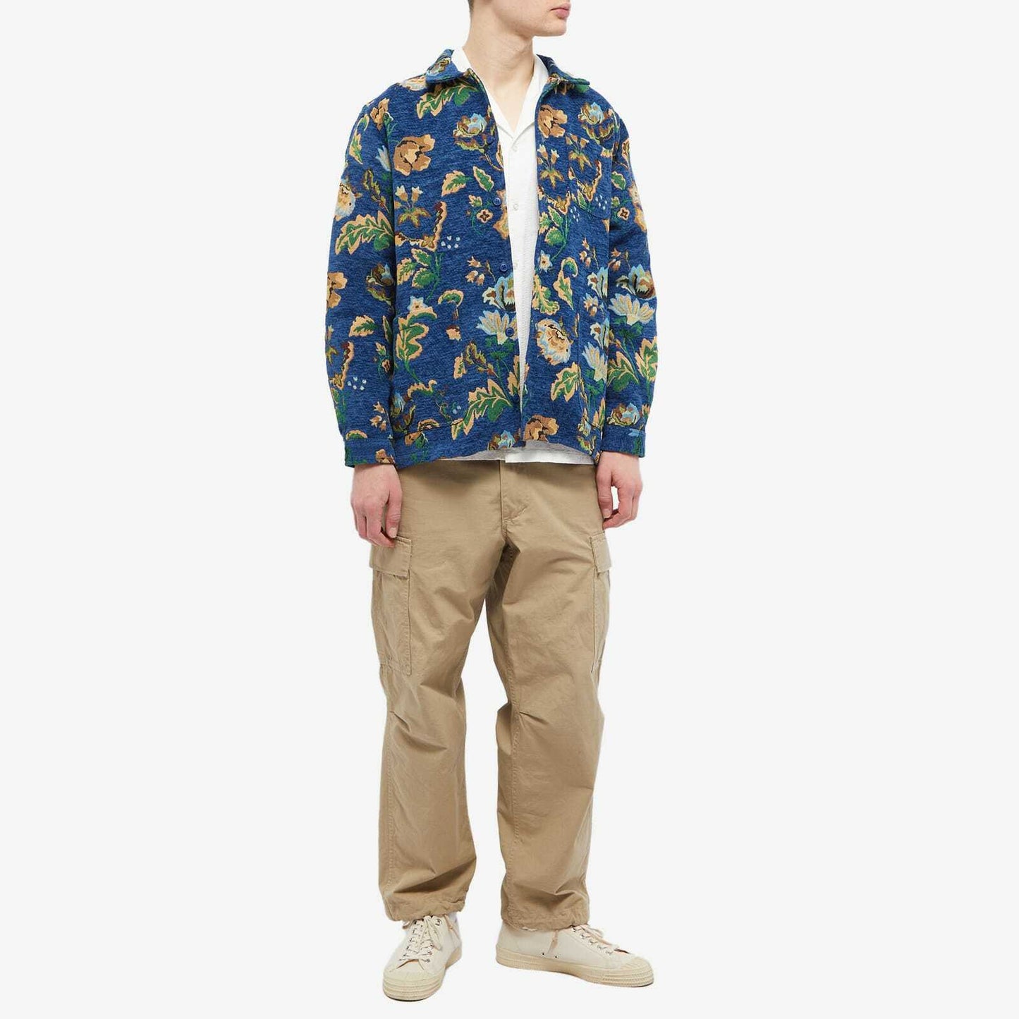 KESTIN MEN’S ORMISTON SHIRT JACKET IN ROYAL BLUE JACQUARD