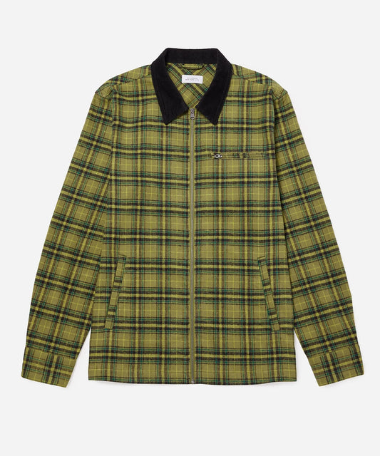 Saturdays NYC - SATURDAYS NYC RYAN ZIP FRONT FLANNEL SHIRT IN MAYFLY - Rent With Thred