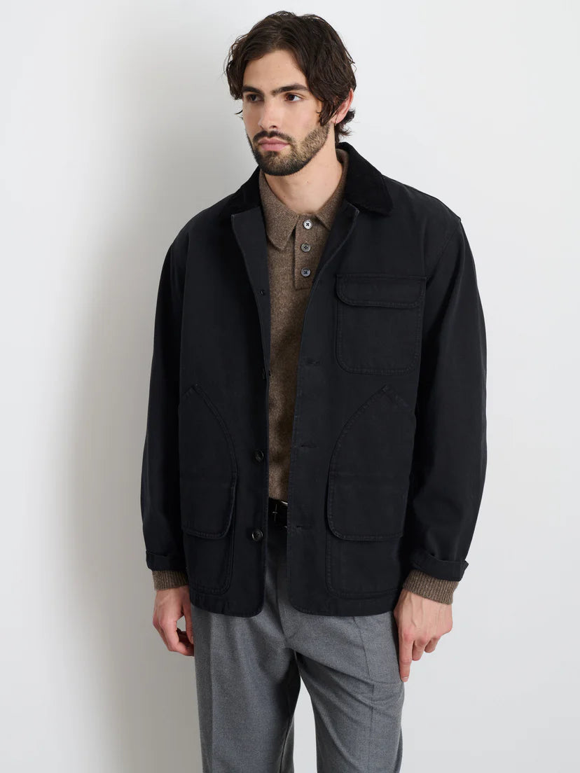 ALEX MILL FRONTIER JACKET IN WASHED BLACK