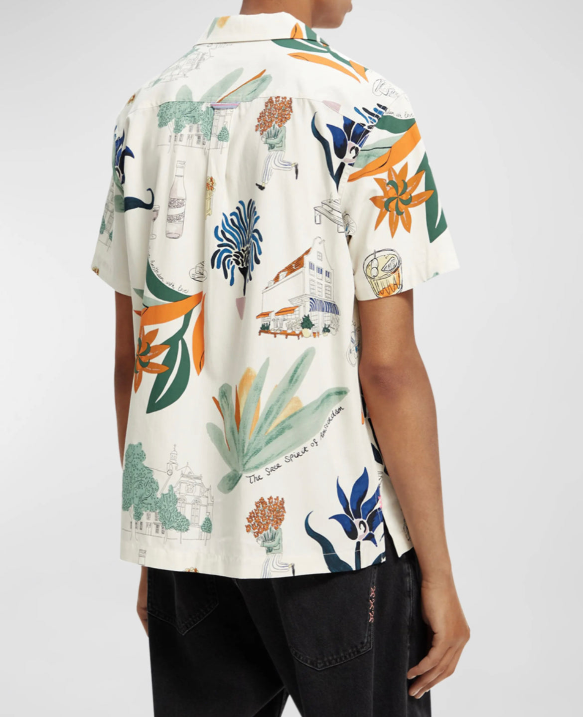Scotch & Soda - SCOTCH & SODA MEN’S ALL OVER PRINT CAMP SHIRT - Rent With Thred