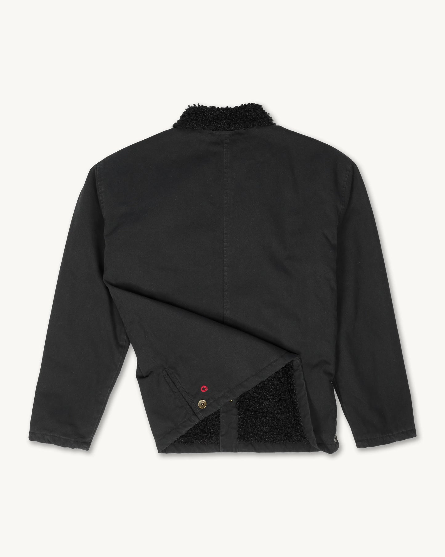 Imperfects - IMPERFECTS SHERPA SHEPHERDS JACKET IN OBSIDIAN CANVAS - Rent With Thred