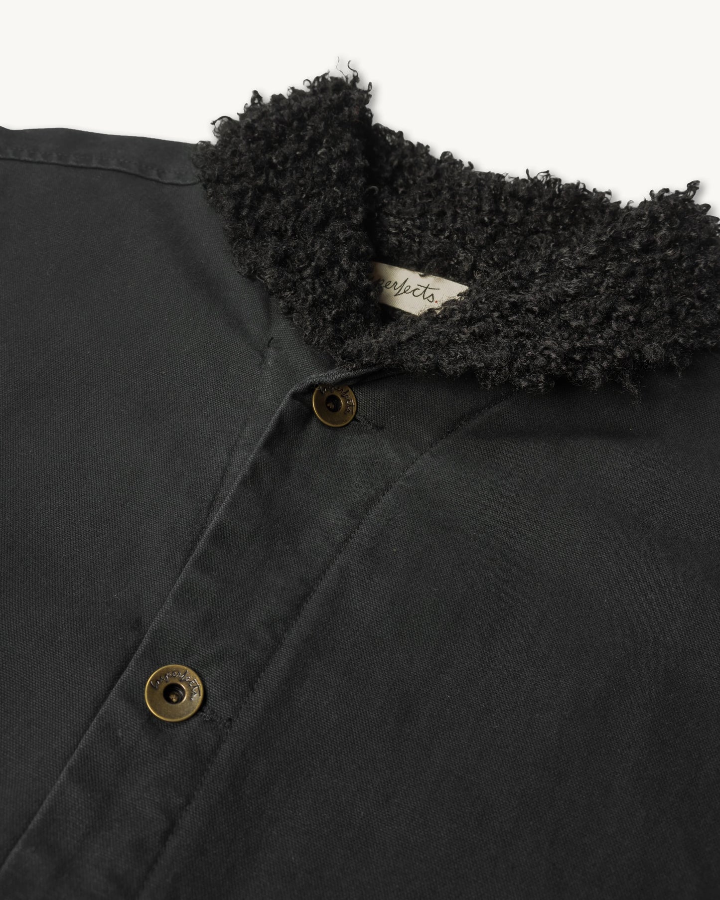 Imperfects - IMPERFECTS SHERPA SHEPHERDS JACKET IN OBSIDIAN CANVAS - Rent With Thred