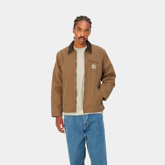 Carhartt WIP - CAHARTT WIP DETROIT JACKET (WINTER) IN HAMILTON BROWN (HEAVY STONE WASH) - Rent With Thred