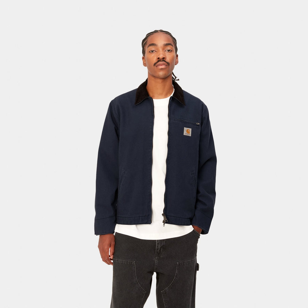 Cahartt Wip Detroit Jacket (Winter) In Blue (Heavy Stone Wash) | Thred Men's Clothing Rental Subscription Cahartt Wip Detroit Jacket (Winter) In Blue (Heavy Stone Wash) | Thred Men's Clothing Rental Subscription