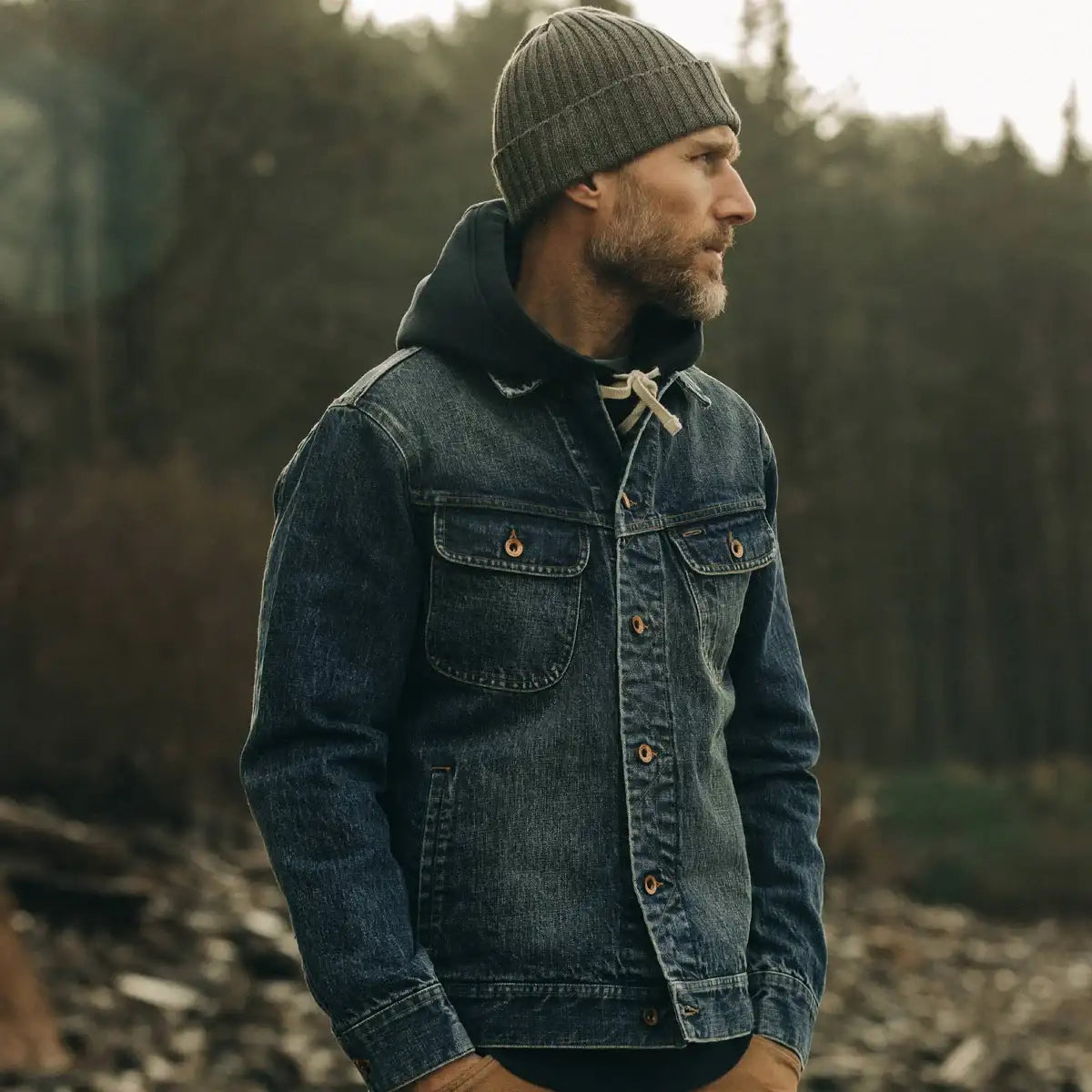 Taylor Stitch - TAYLOR STITCH THE LONG HAUL JACKET IN SAWYER WASH ORGANIC SELVAGE - Rent With Thred