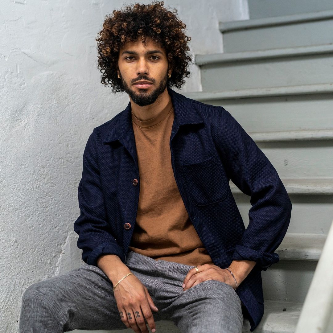 Epaulet - EPAULET DOYLE JACKET IN INDIGO JAPANESE COTTON SASHIKO - Rent With Thred