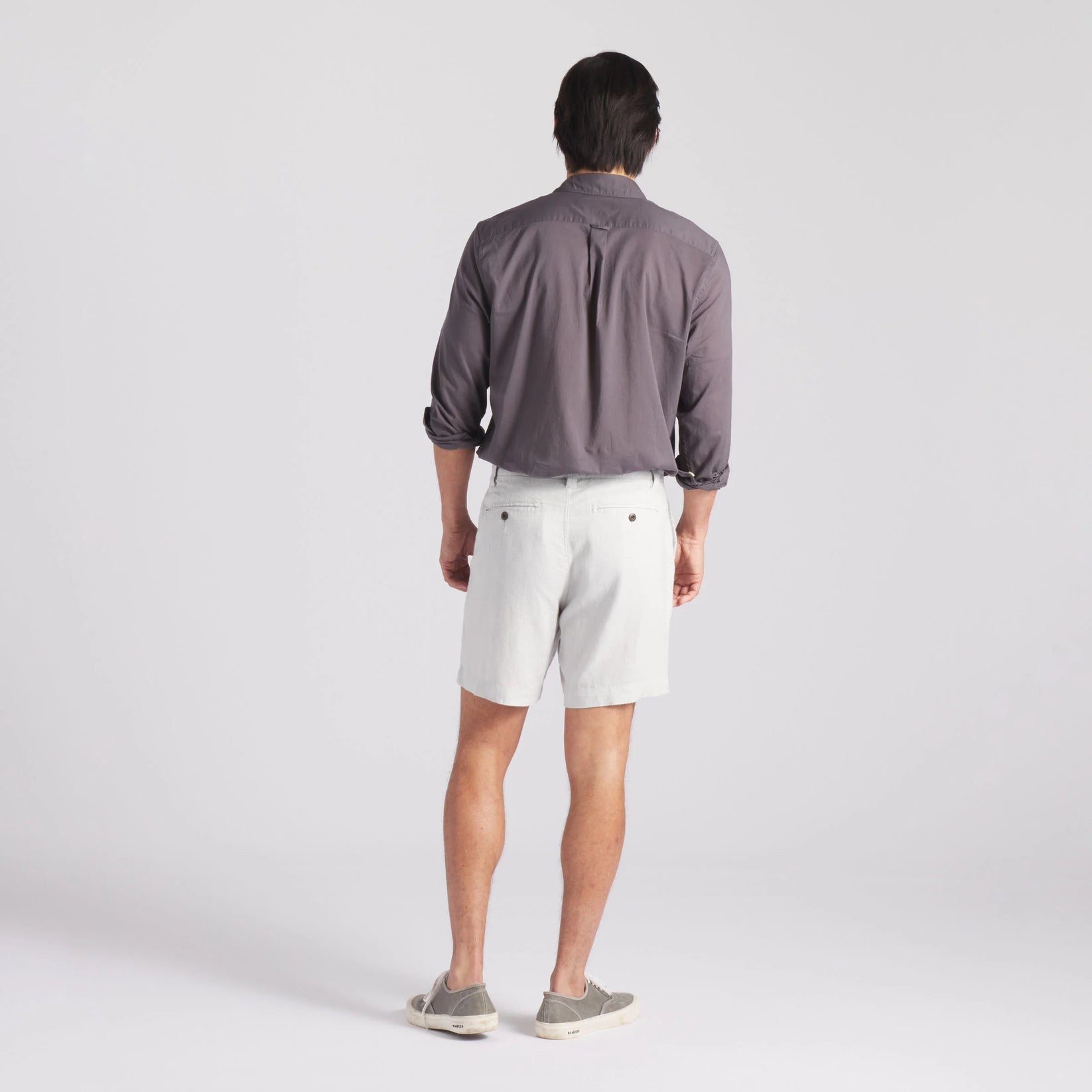 GRAYERS PORTOFINO POPLIN SHIRT IN FORGED IRON in FORGED IRON — view 3