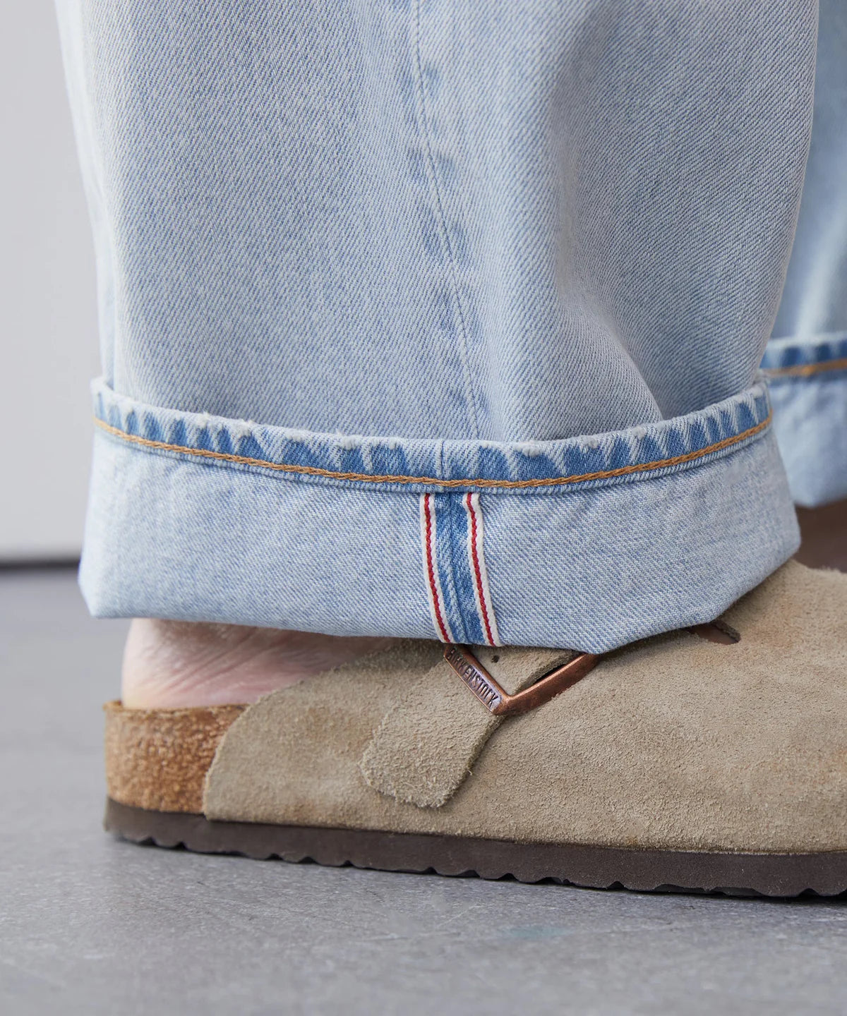 TODD SNYDER RELAXED SELVEDGE JEAN IN DISTRESSED PATCH AND REPAIR in DISTRESSED PATCH AND REPAIR — view 3