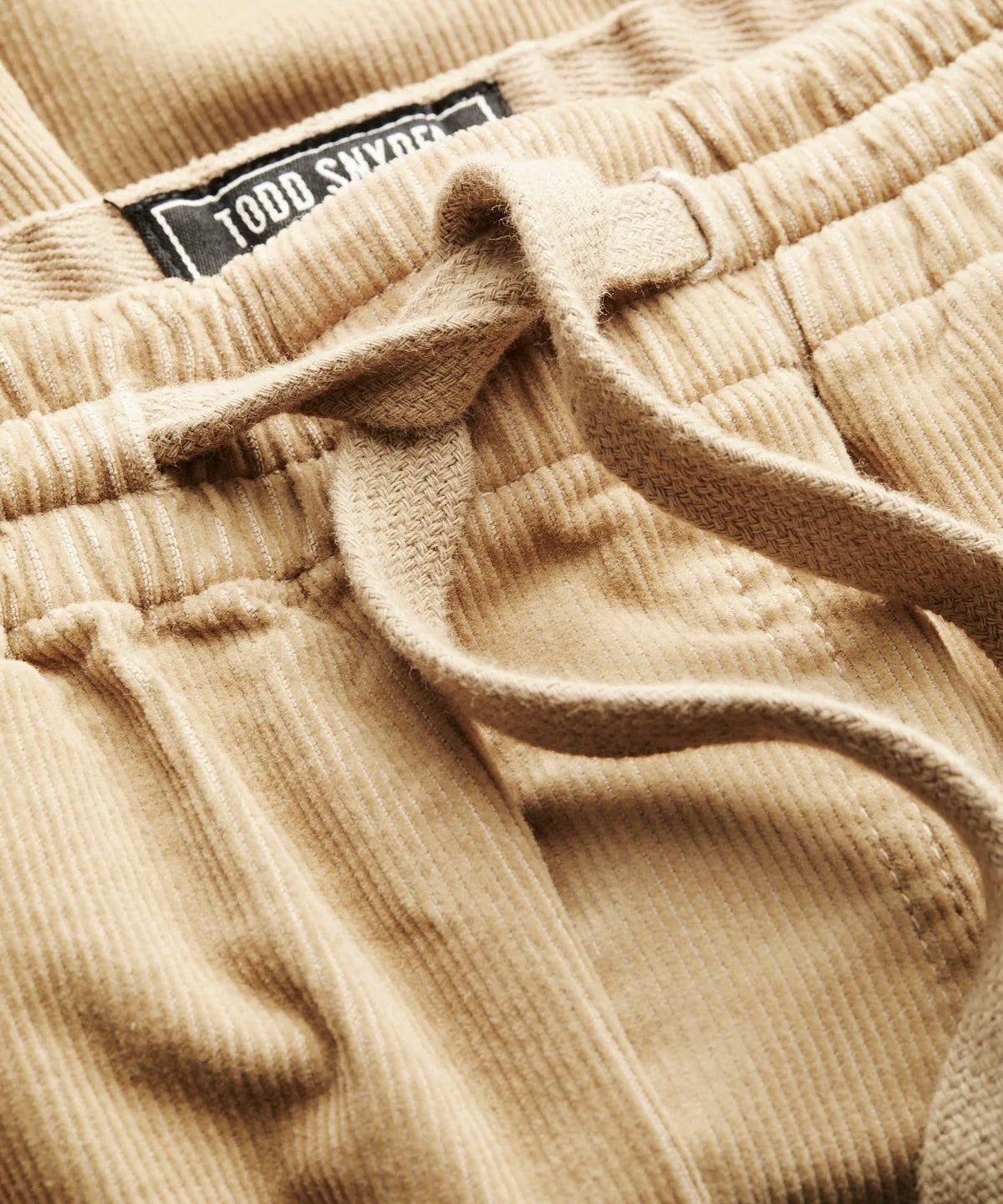 TODD SNYDER 5” CORDUROY WEEKEND SHORT IN KHAKI in KHAKI — view 2