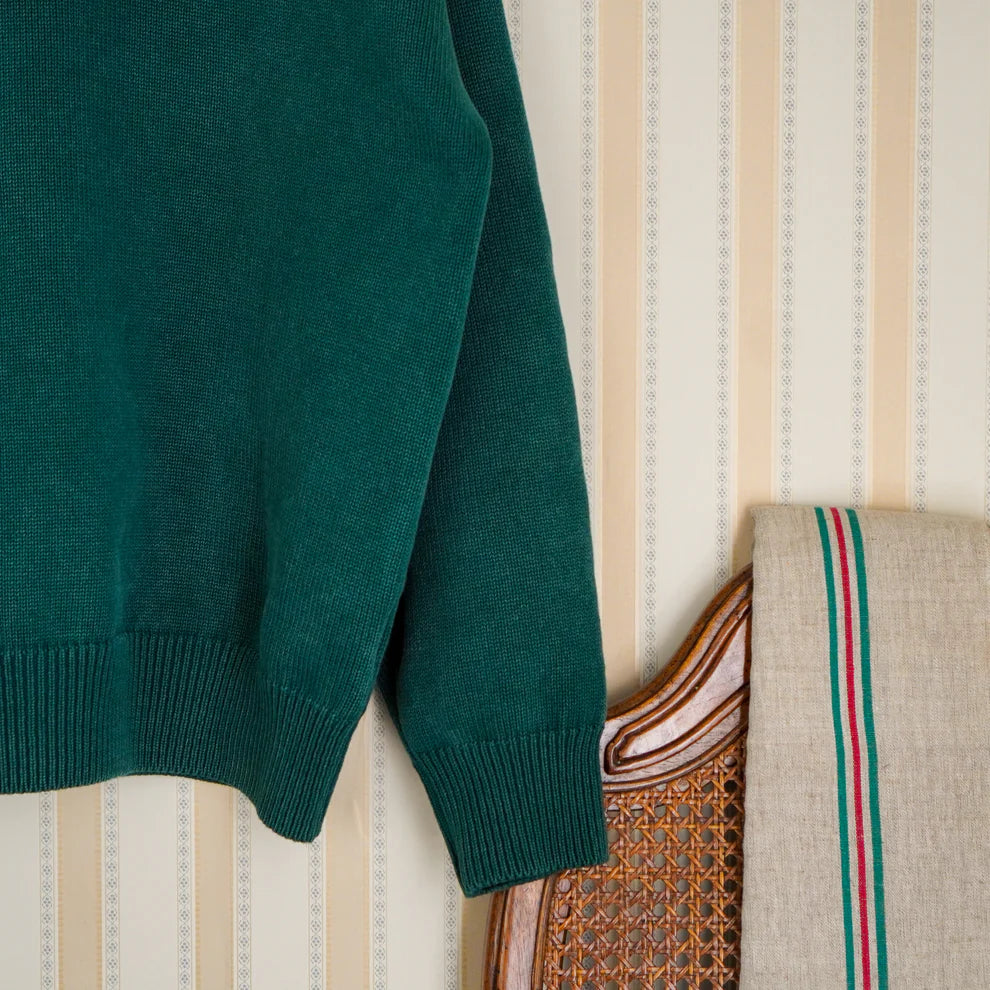HUMAN ASSEMBLY Nº 812 CREWNECK SWEATER IN GREEN in GREEN — view 3