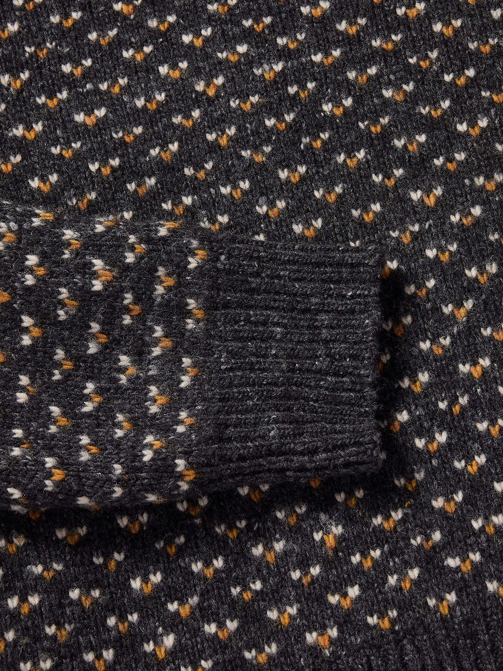 FAHERTY DONEGAL CREW SWEATER IN CHARCOAL BIRDSEYE MARL in CHARCOAL BIRDSEYE MARL — view 2