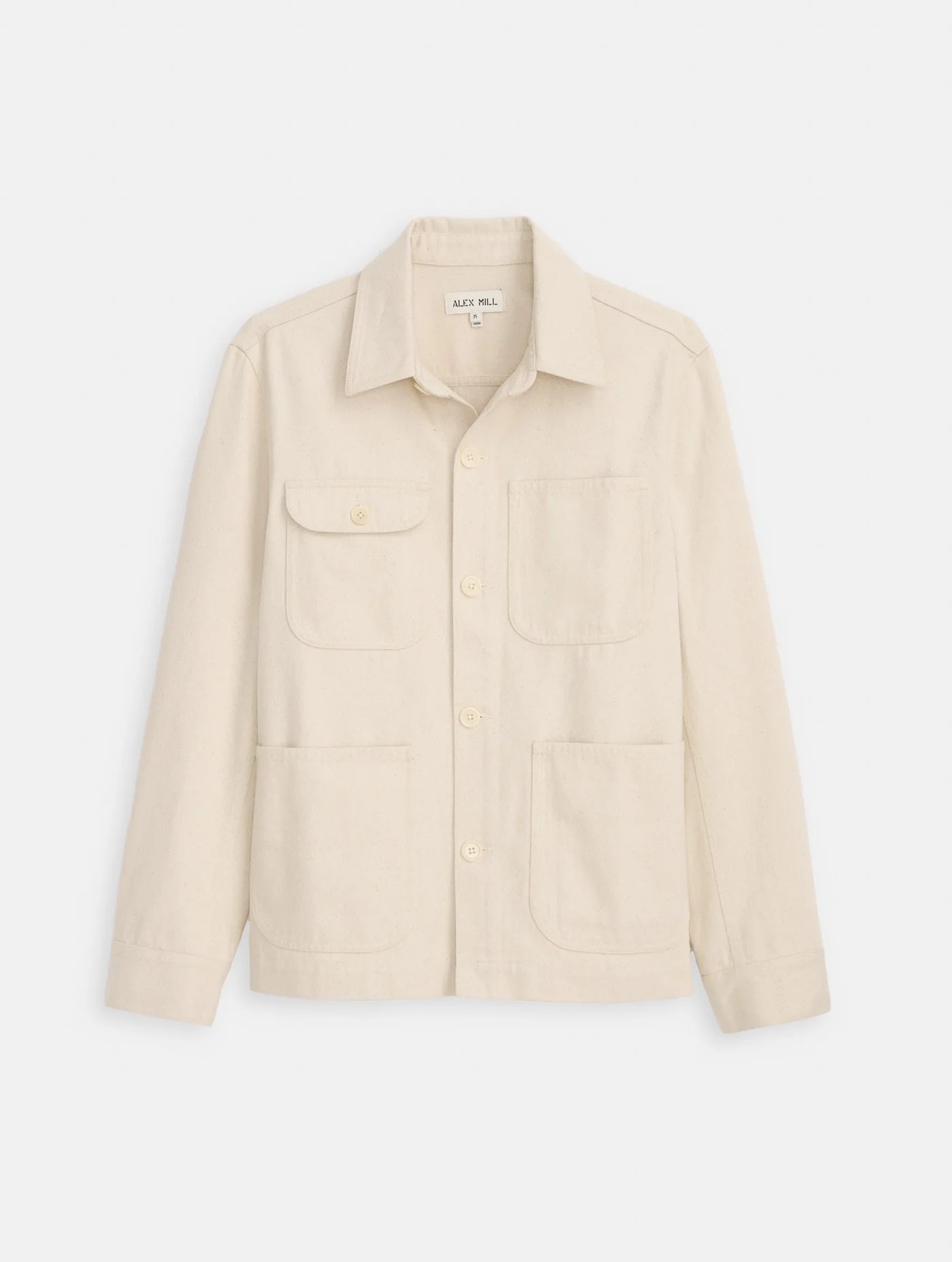 ALEX MILL GARMENT DYED WORK JACKET IN RECYCLED DENIM IN NATURAL in RECYCLED DENIM IN NATURAL — main product view