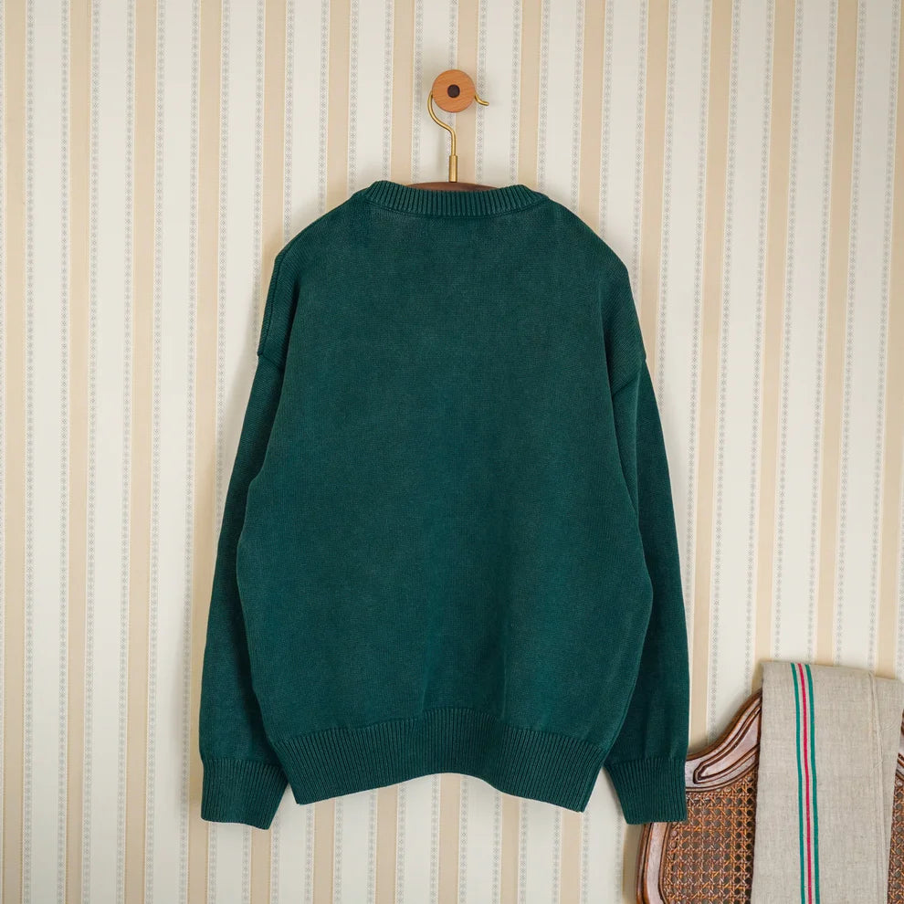 HUMAN ASSEMBLY Nº 812 CREWNECK SWEATER IN GREEN in GREEN — view 4