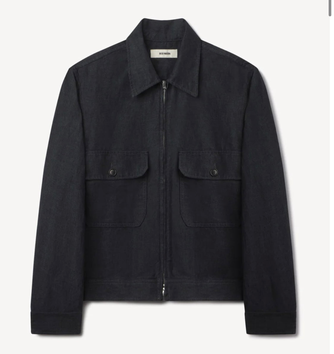 BUCK MASON LOOMED LINEN STATION JACKET IN NAVY in NAVY — main product view