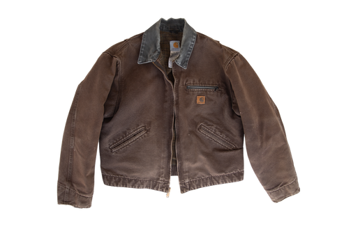 CARHARTT VINTAGE CROPPED DETROIT JACKET IN BROWN product view