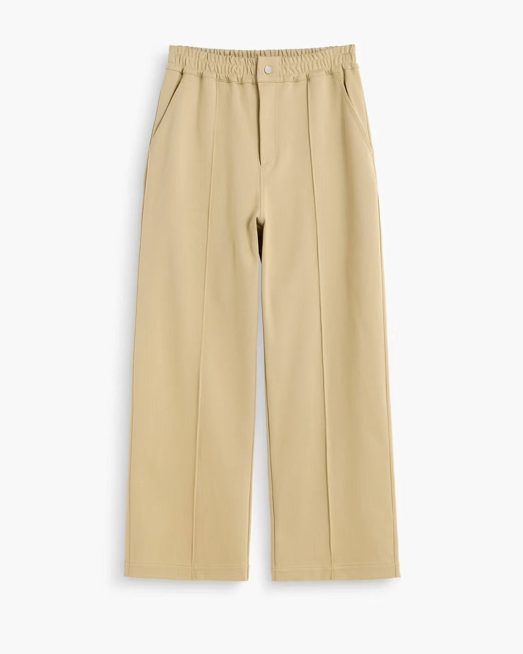 OAS CASPAR PLEATED COTTON PANT IN BEIGE in BEIGE — main product view